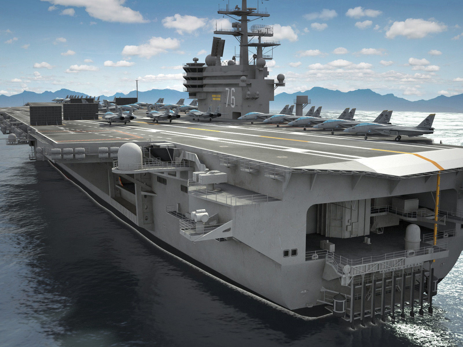USS Ronald Reagan CVN76 Carrier 3D model_10
