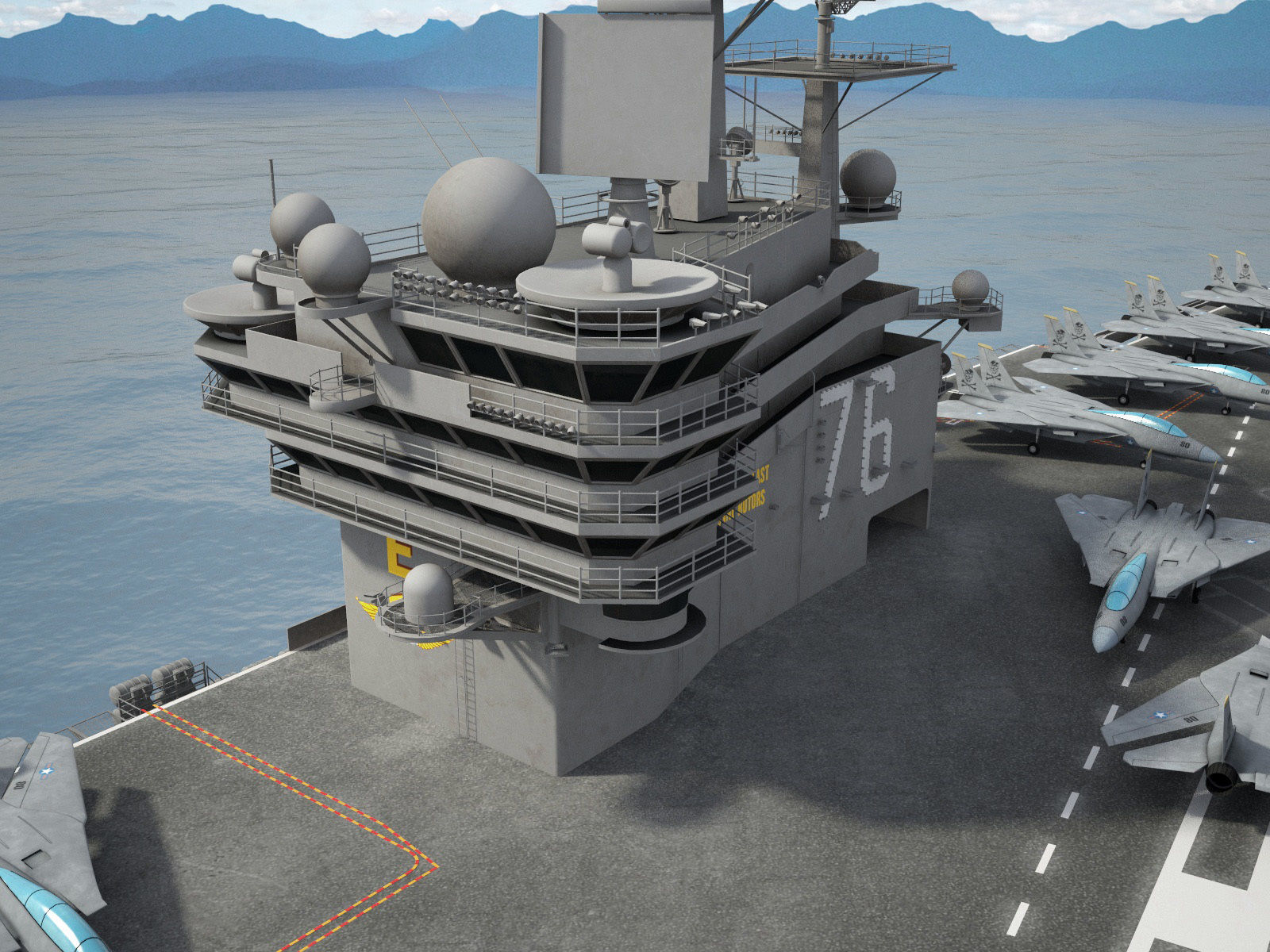 USS Ronald Reagan CVN76 Carrier 3D model_14