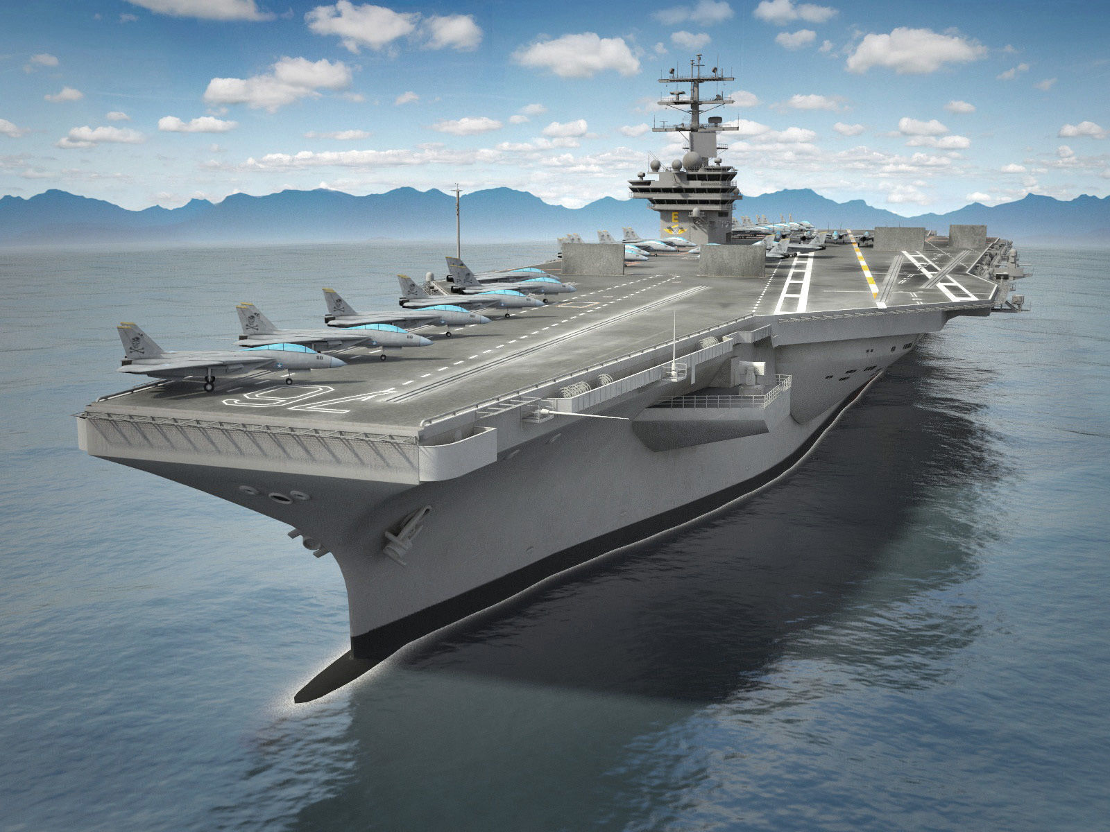 USS Ronald Reagan CVN76 Carrier 3D model_2