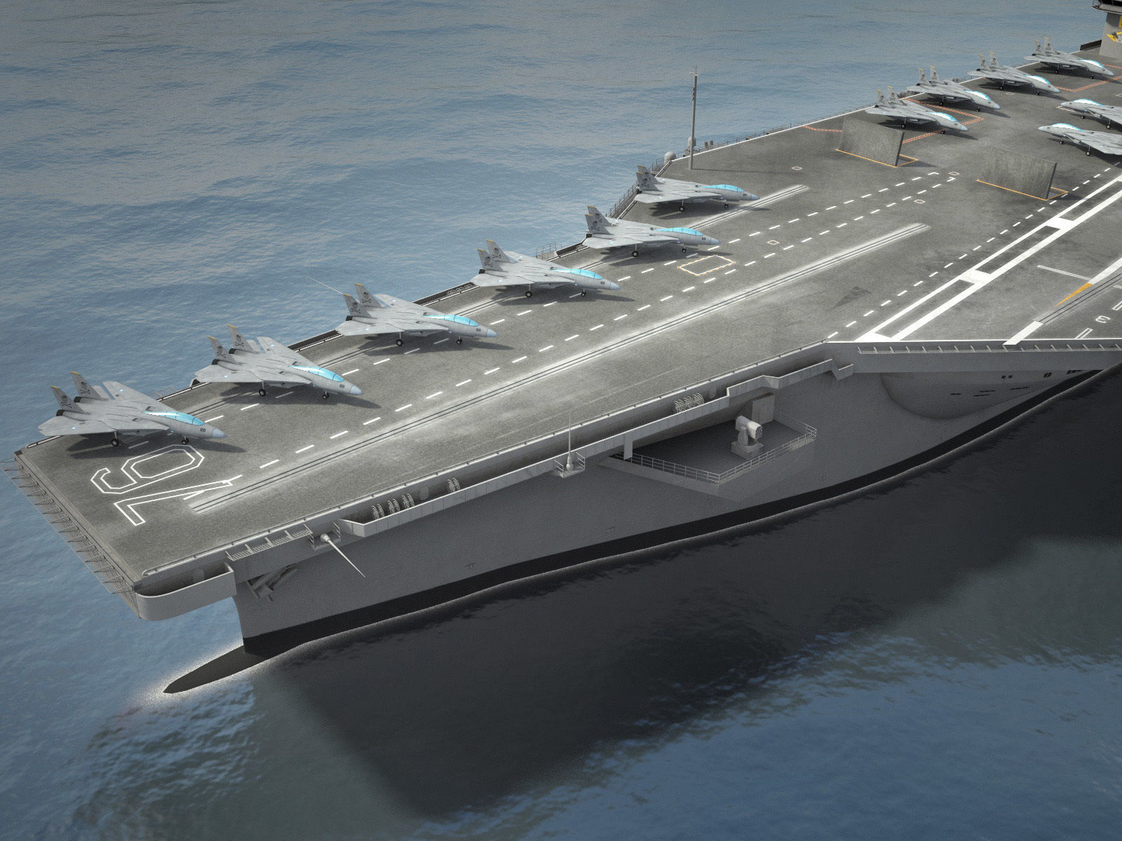 USS Ronald Reagan CVN76 Carrier 3D model_3