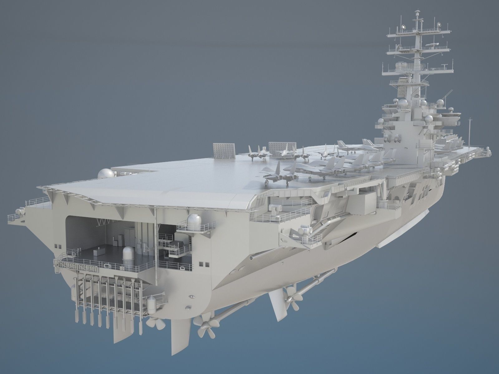 USS Ronald Reagan CVN76 Carrier 3D model_21