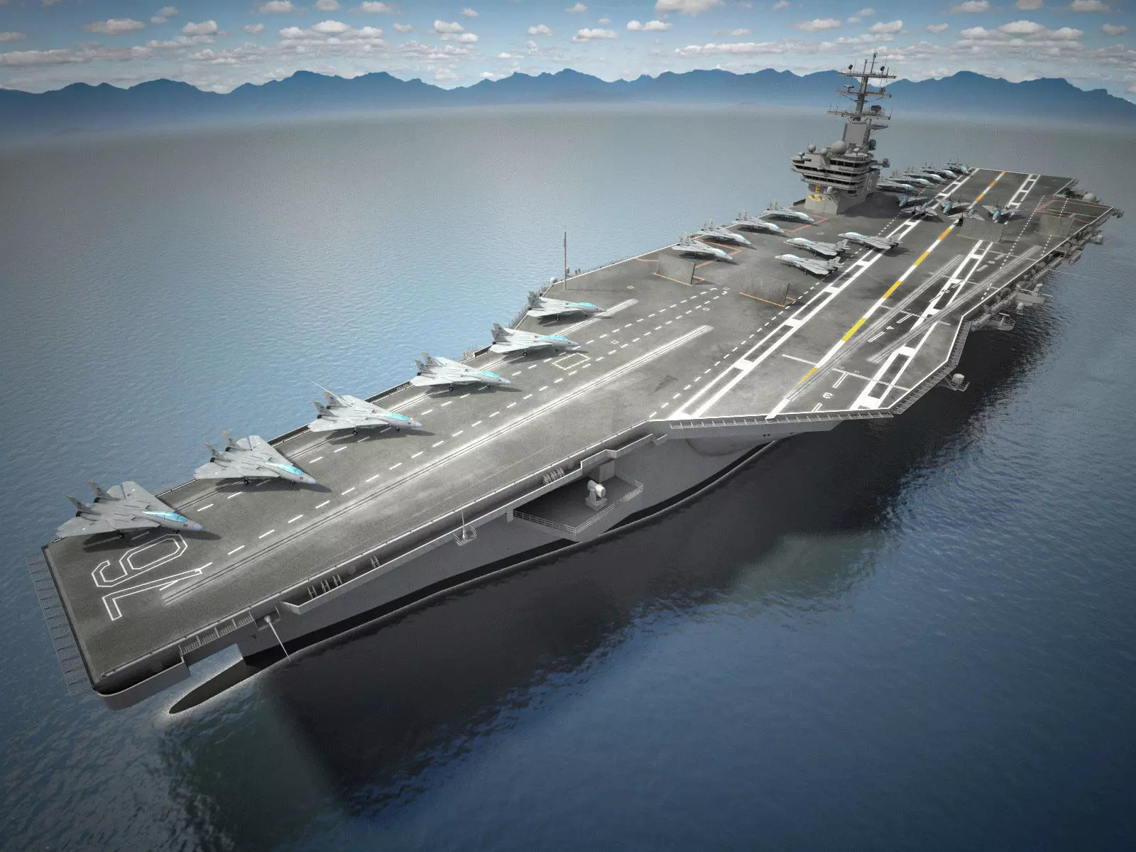 USS Ronald Reagan CVN76 Carrier 3D model_0