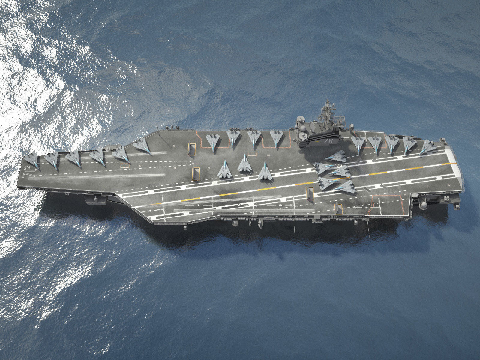 USS Ronald Reagan CVN76 Carrier 3D model_12