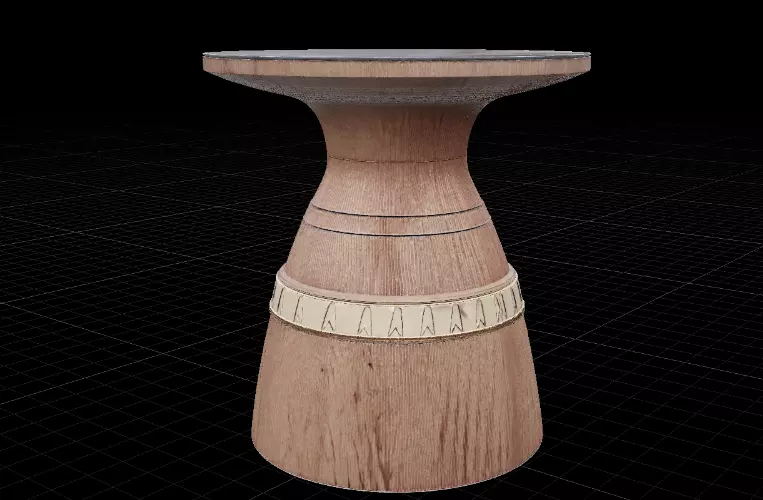 Luxury Side Table Modern Interior 3D Model Low-poly 3D model