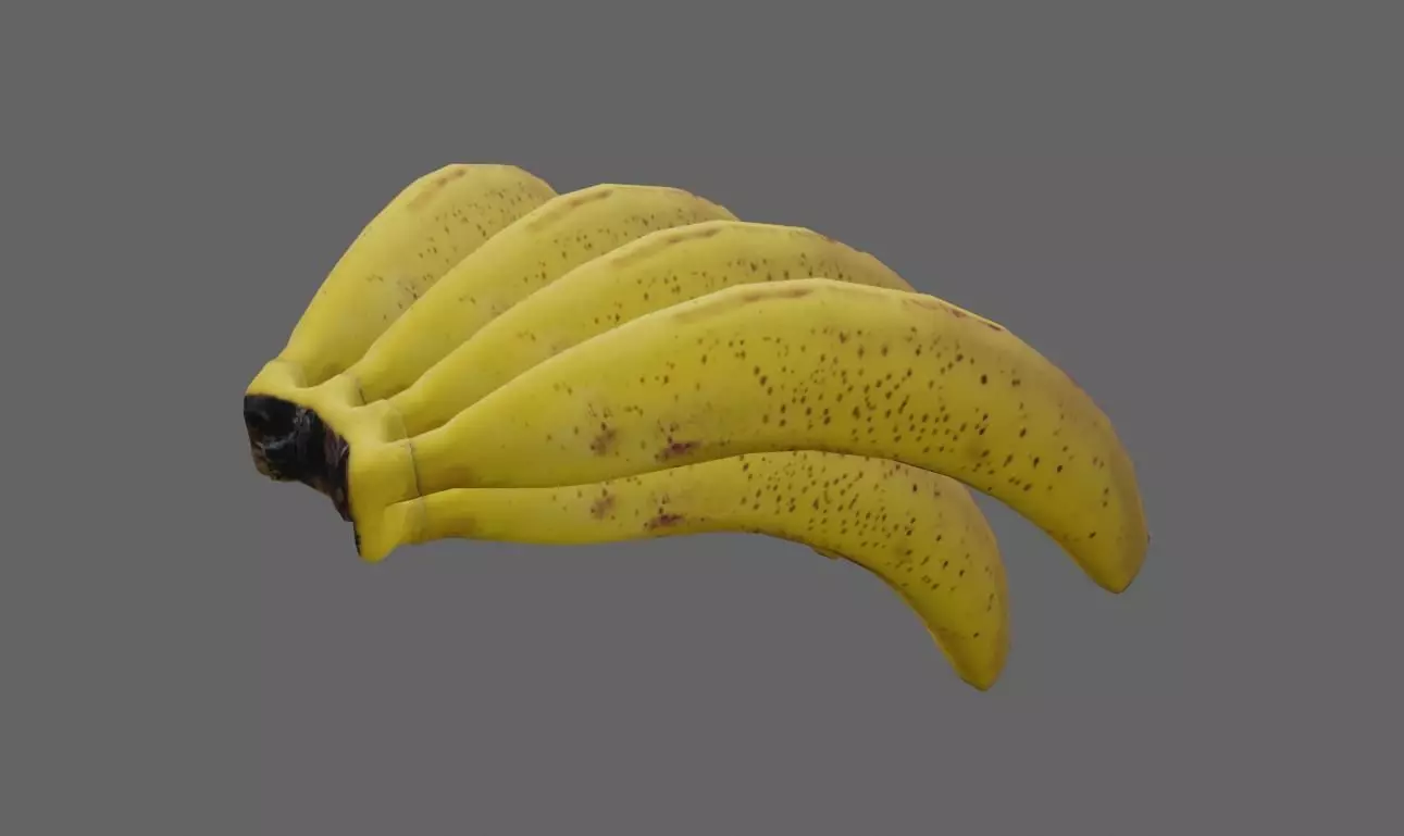 Bunch of Bananas - Penca - Cavendish Low-poly 3D model