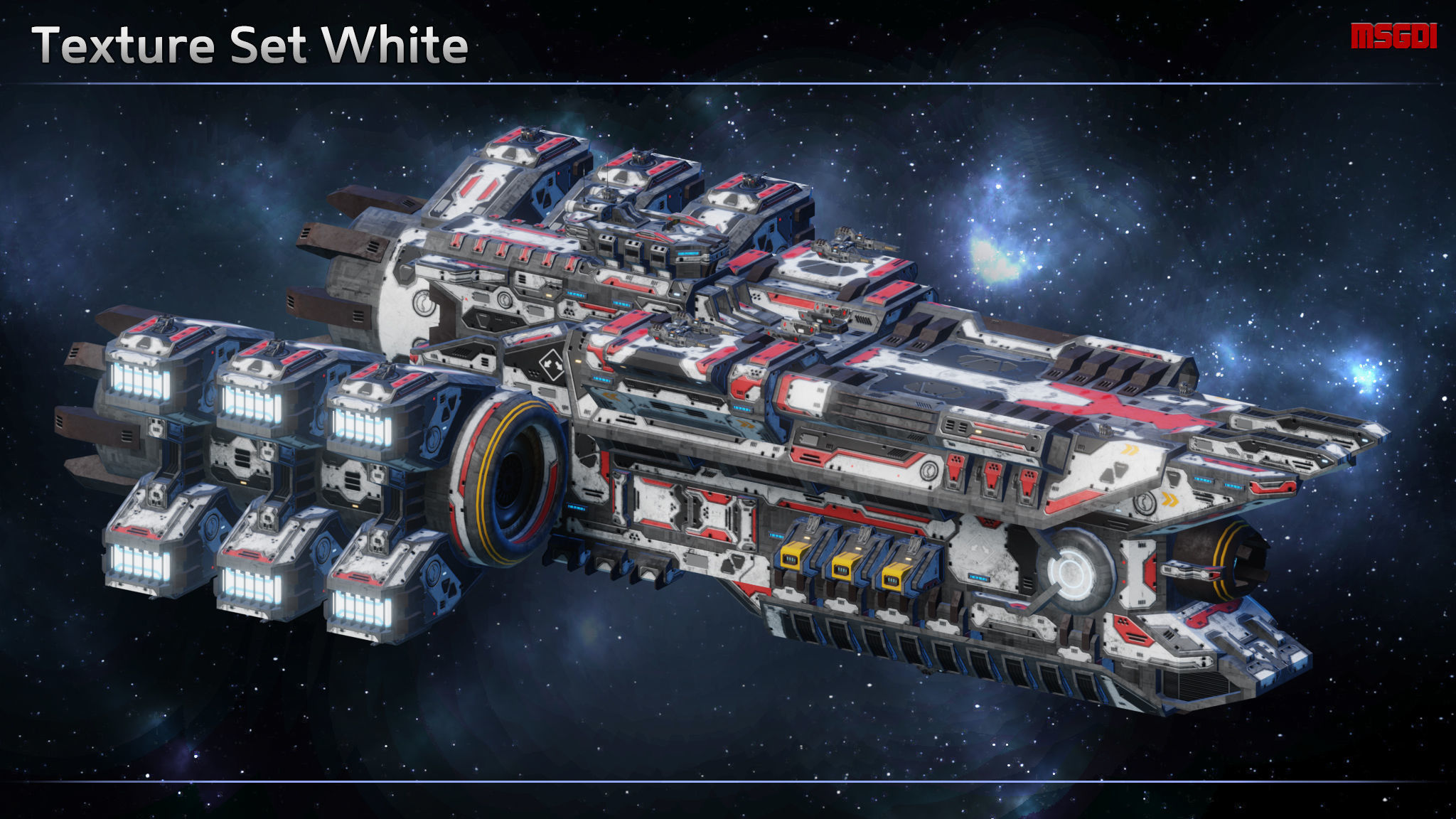 Spaceship Heavy Destroyer Wolfhound Low-poly 3D model_11