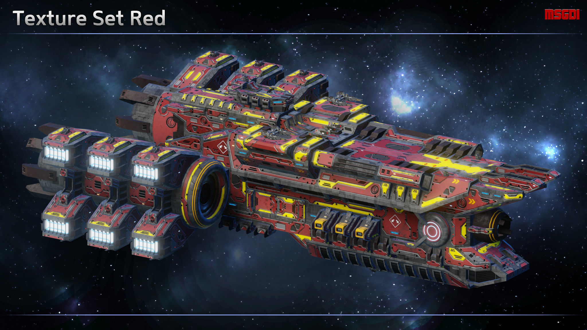 Spaceship Heavy Destroyer Wolfhound Low-poly 3D model_10