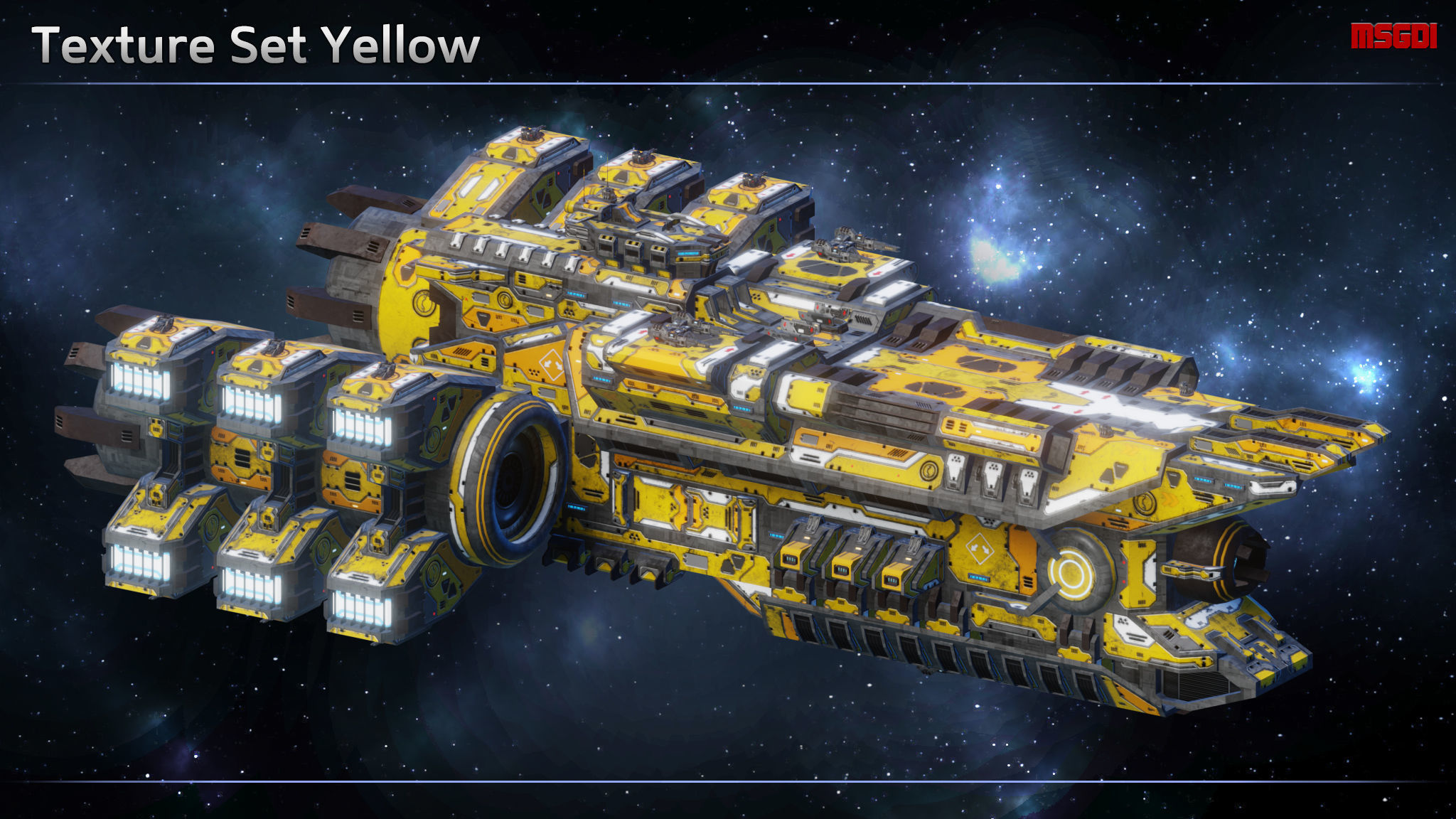 Spaceship Heavy Destroyer Wolfhound Low-poly 3D model_12