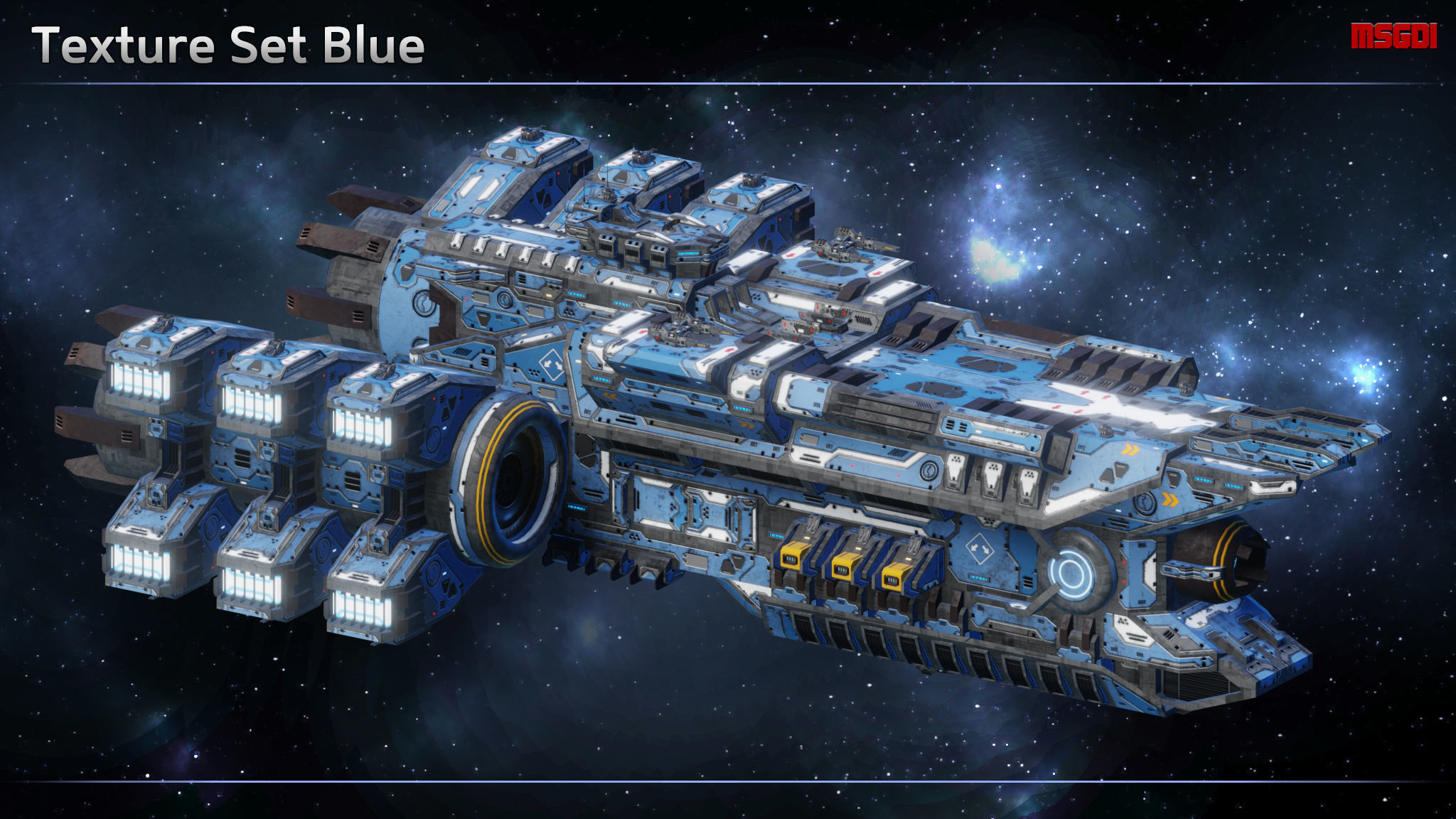 Spaceship Heavy Destroyer Wolfhound Low-poly 3D model_7