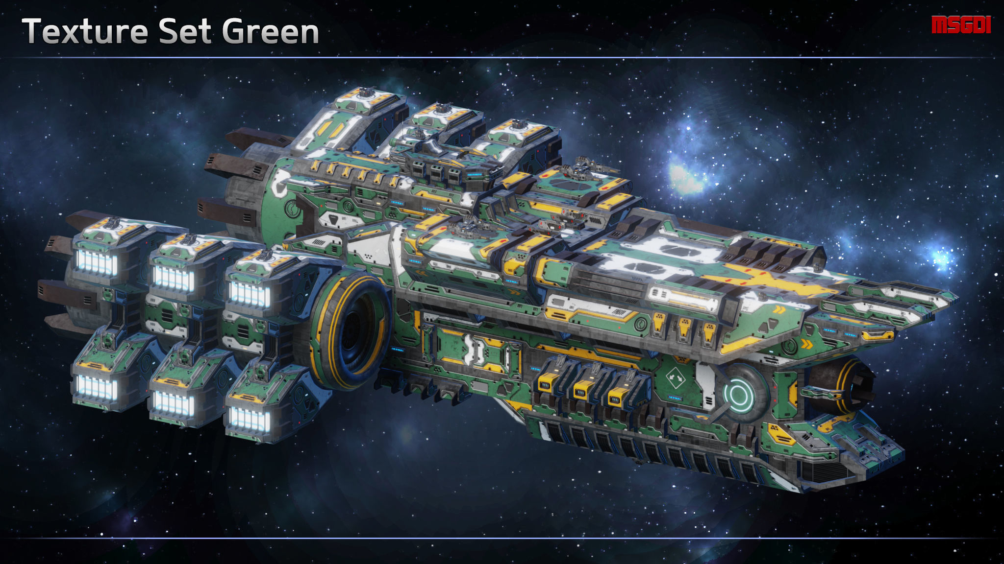 Spaceship Heavy Destroyer Wolfhound Low-poly 3D model_8