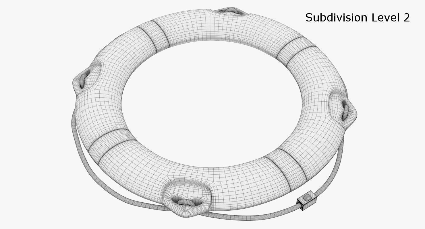Life Buoy 3D model_5