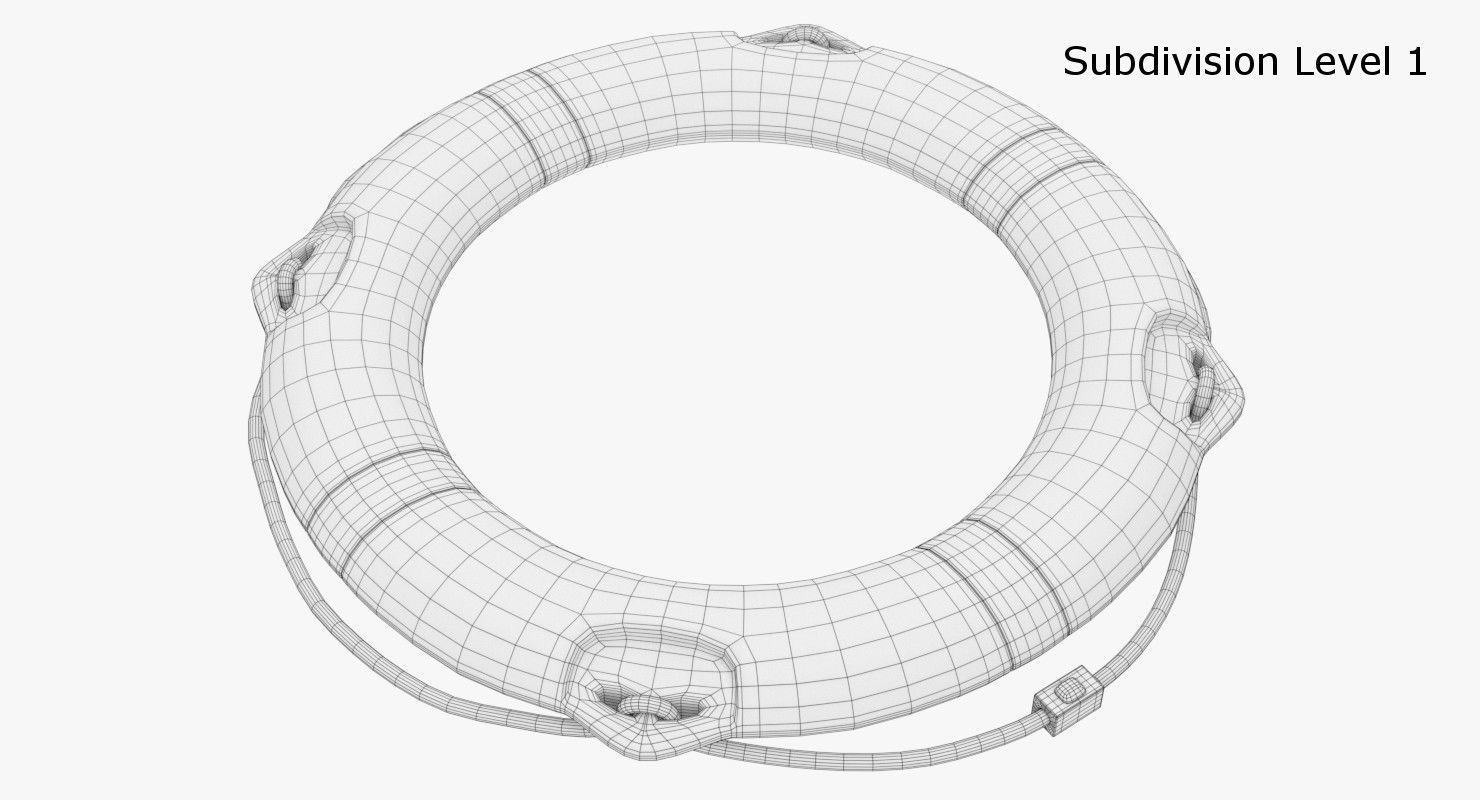Life Buoy 3D model_4
