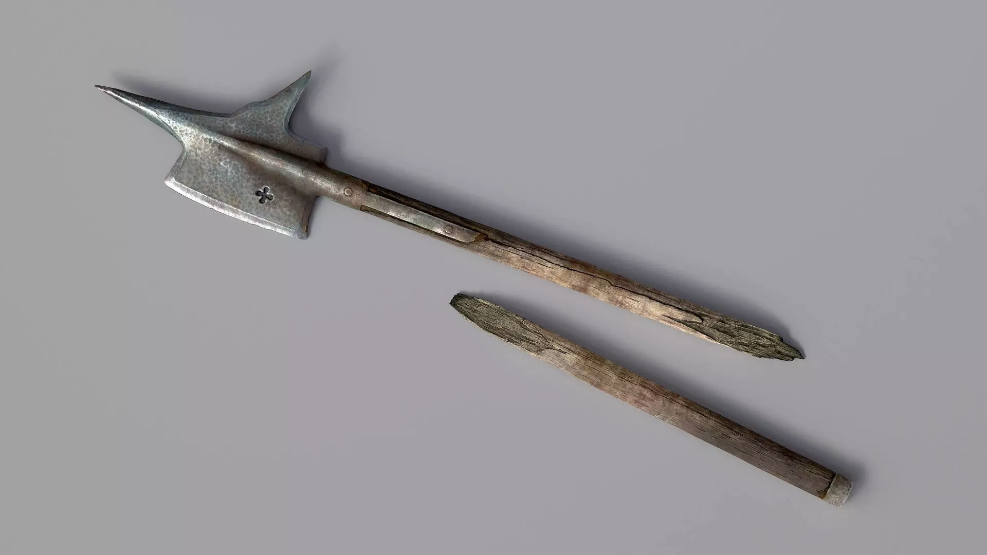 Weapon Alebarda Low-poly 3D model