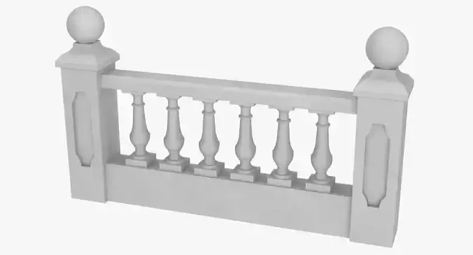 Balustrade railing 3D model