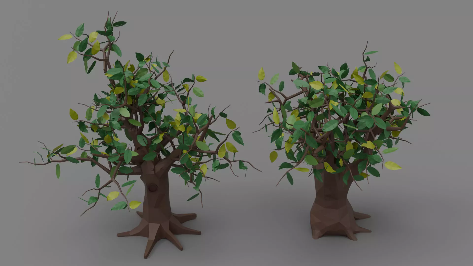 Low polygon stylized tree Low-poly 3D model