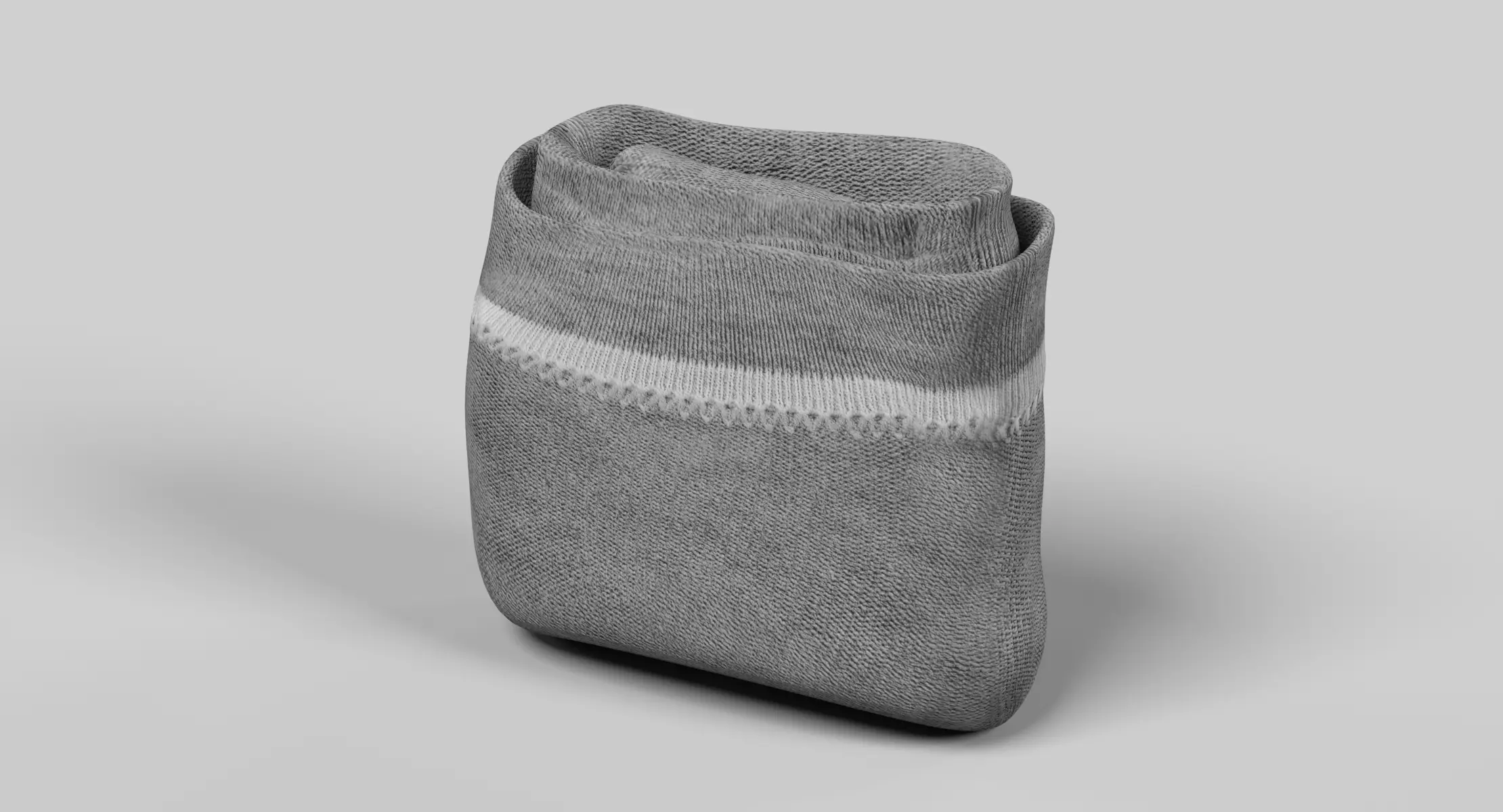 Grey Socks - Folded Roll and Tuck Bundle 3D model