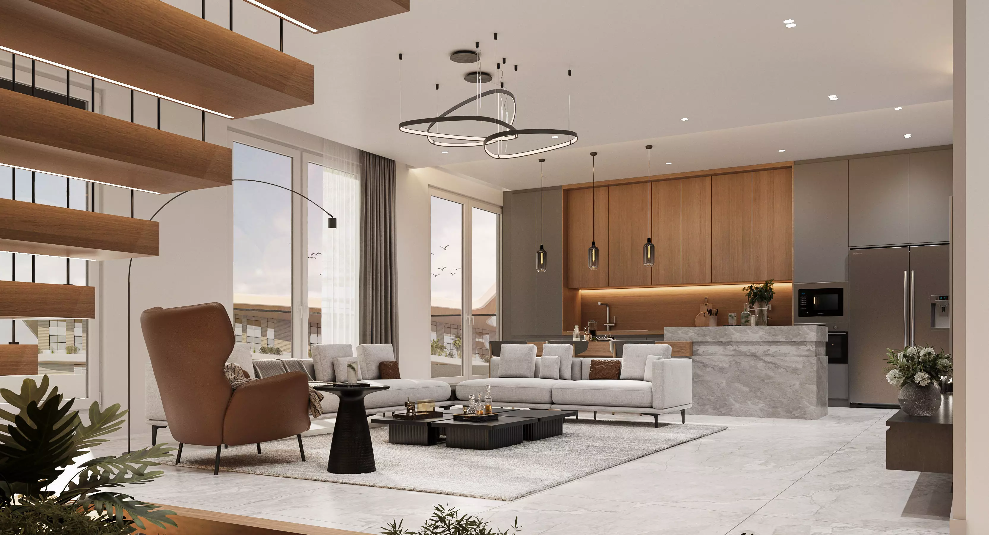 Modern Duplex Apartment 4Bedroom Interior 3D Scene 3DMax Corona 3D model