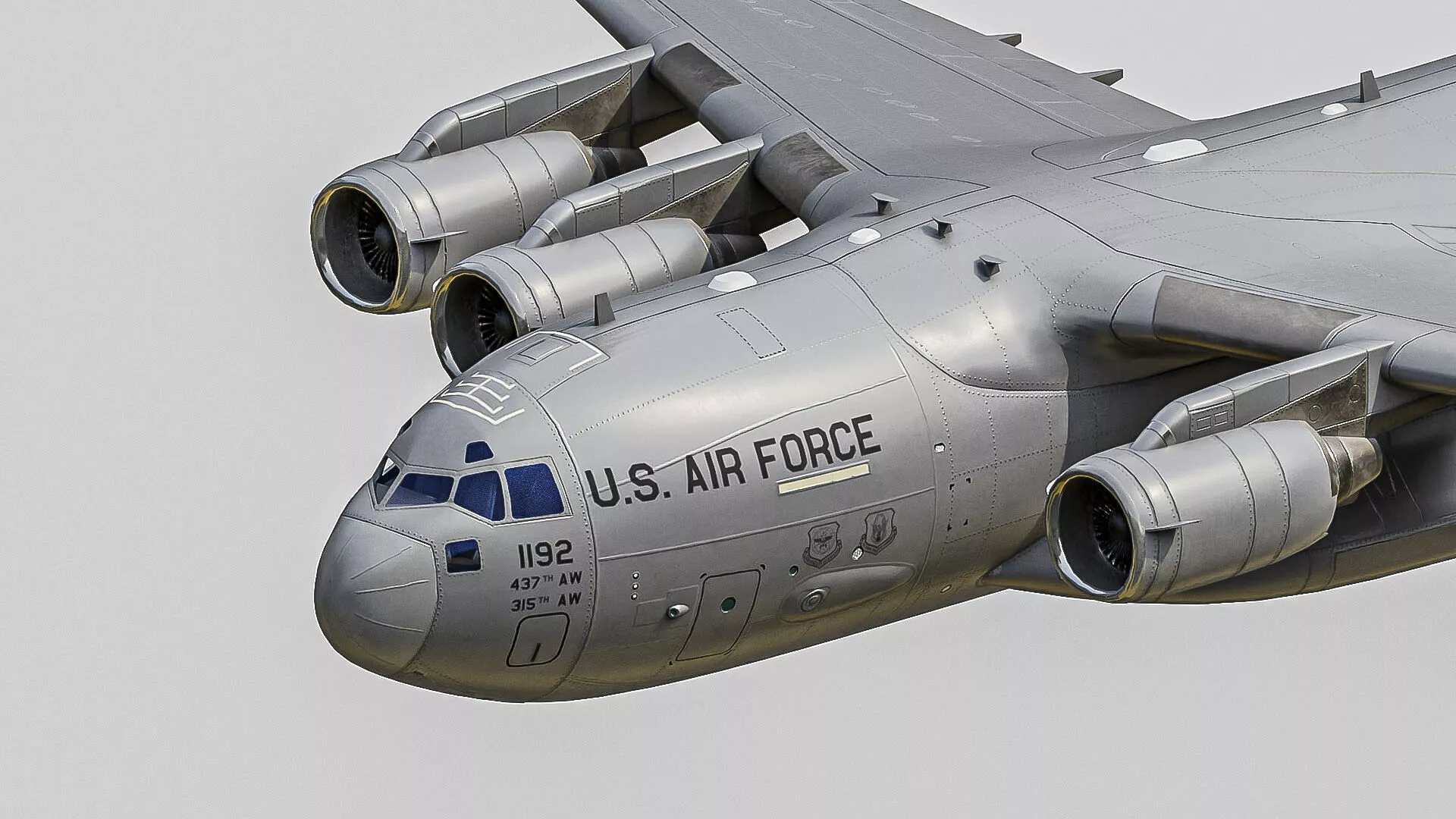 Boeing C-17 Globemaster Low-poly 3D model