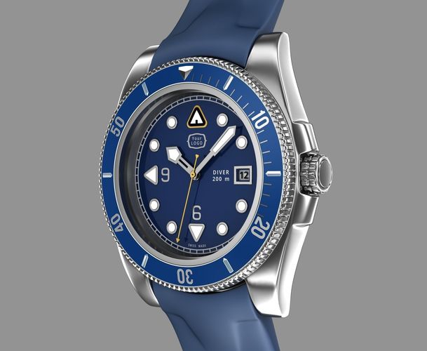 Diver wrist watch My own design 3D model