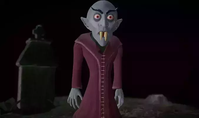 Nosferatu Caricature Low-poly 3D model