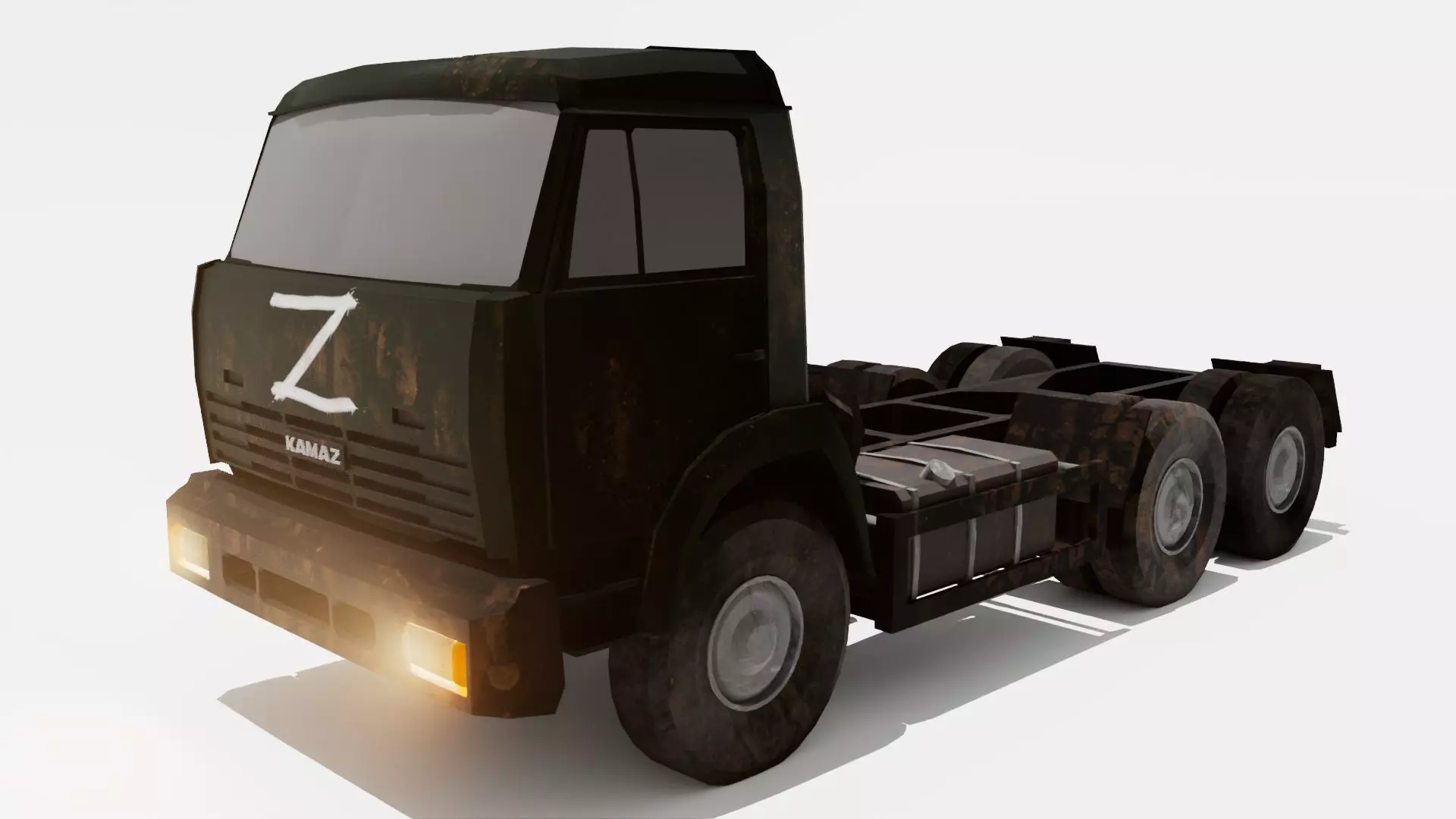 Kamaz 6525 Russian Thermal Texture set Low-poly 3D model