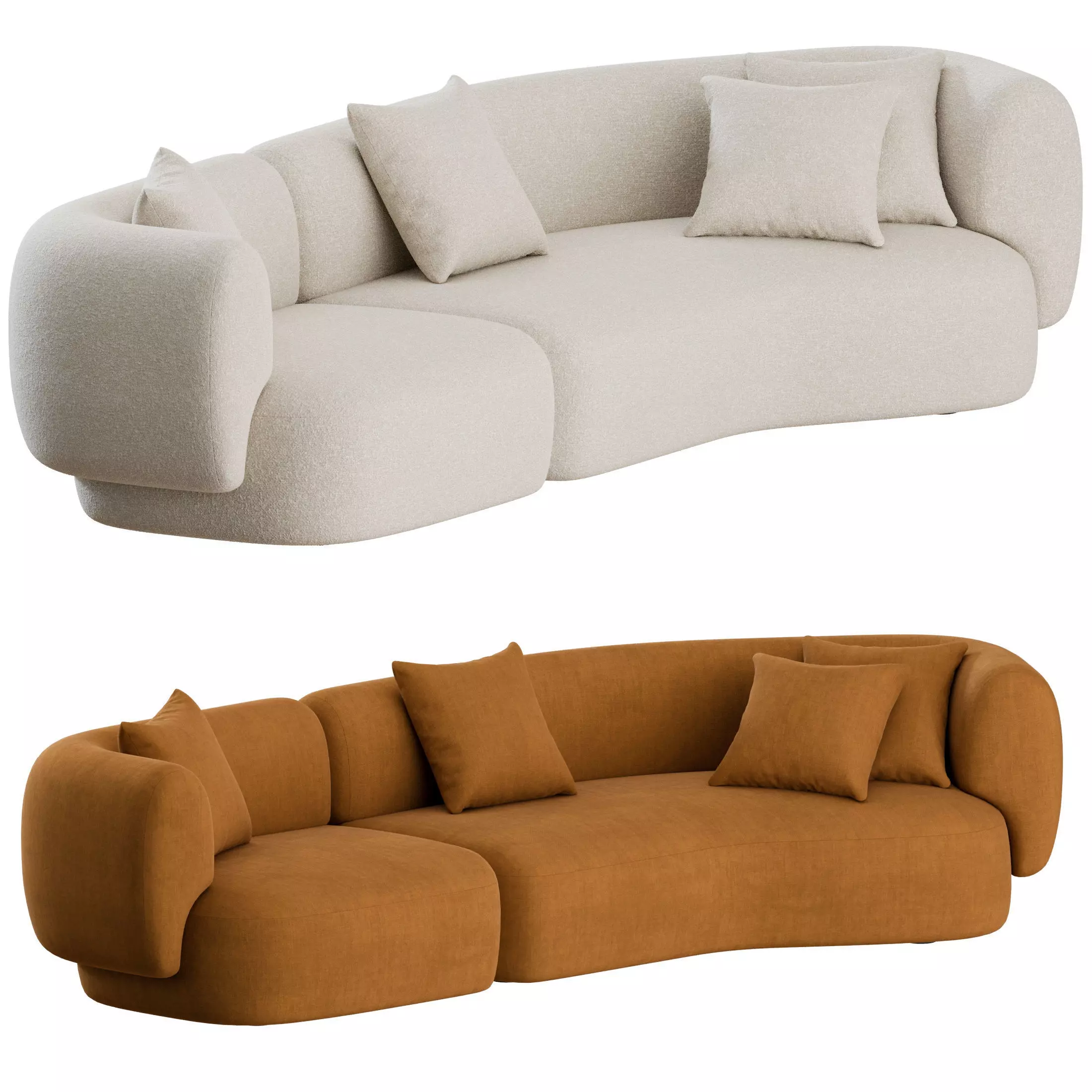 Hug Angular Sofa by Collector Group 3D model