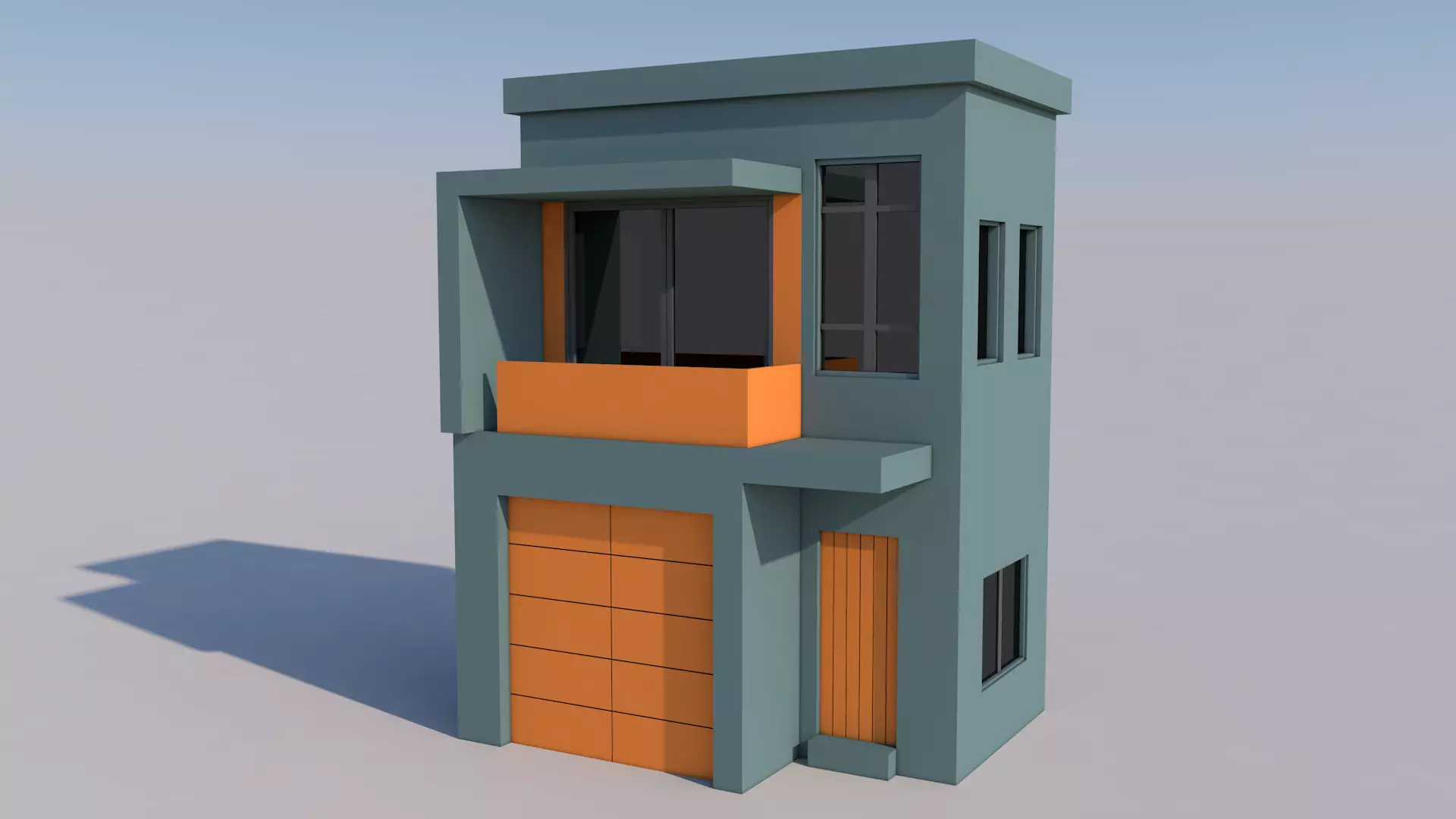 Modern House Low-poly 3D model