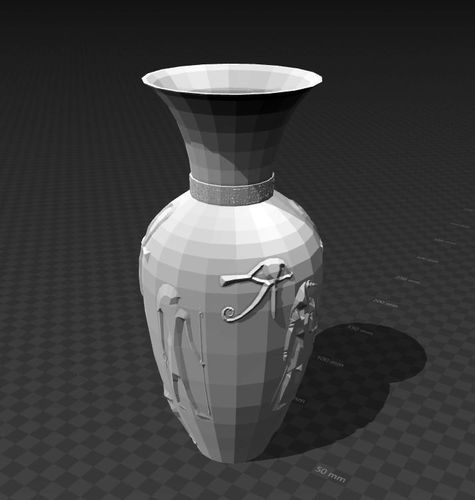 Egyptian style 3D vase 3D print model