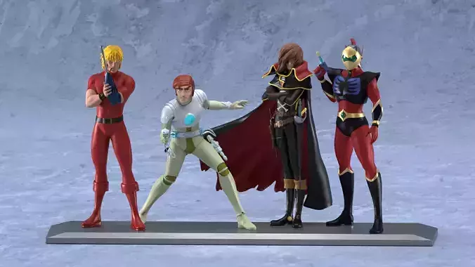 Cobra Captain Flam Albator and Duke Fleed Diorama