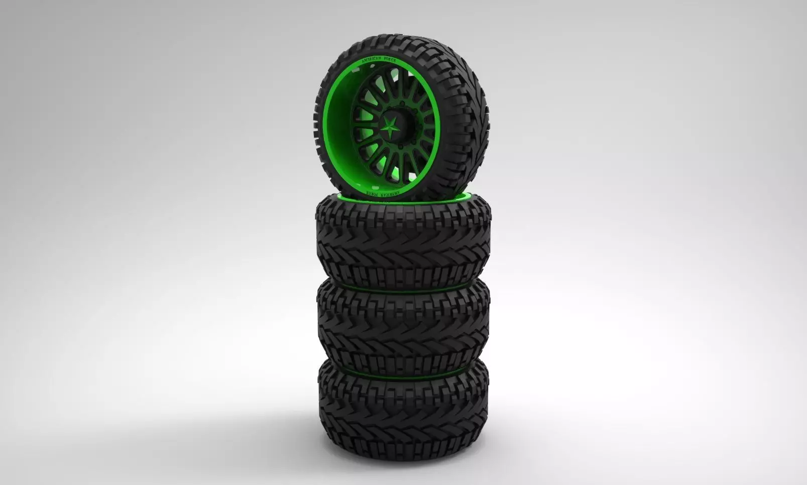 rim american force Low-poly 3D model