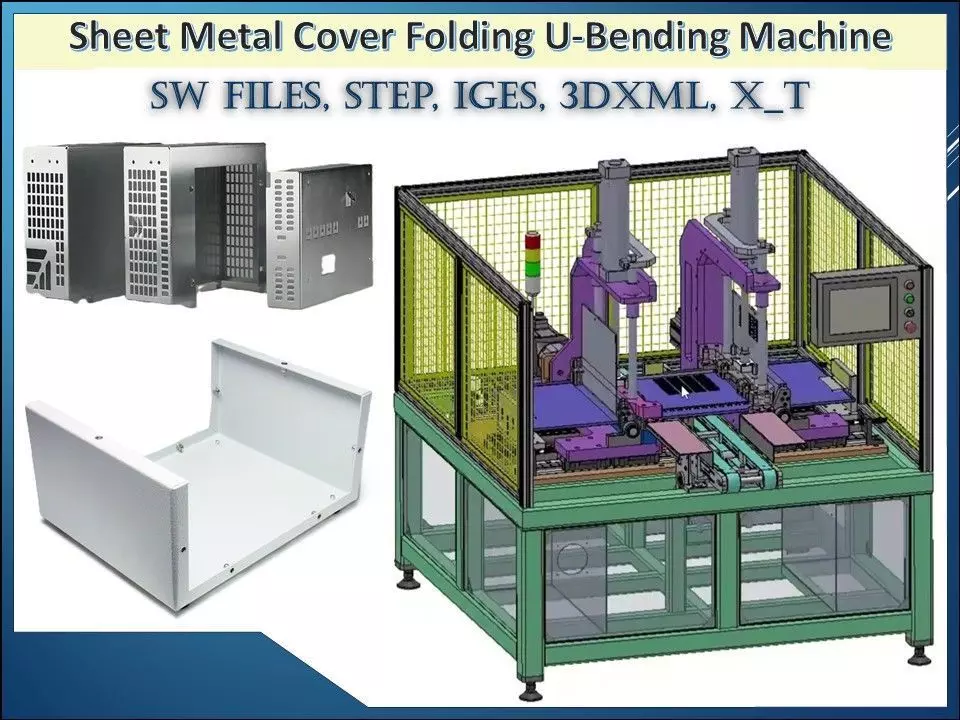 Sheet Metal Cover Folding U-Bending Machine 3D CAD Model 3D model