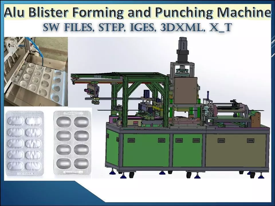Alu Blister Forming and Punching Machine 3D CAD Model 3D model