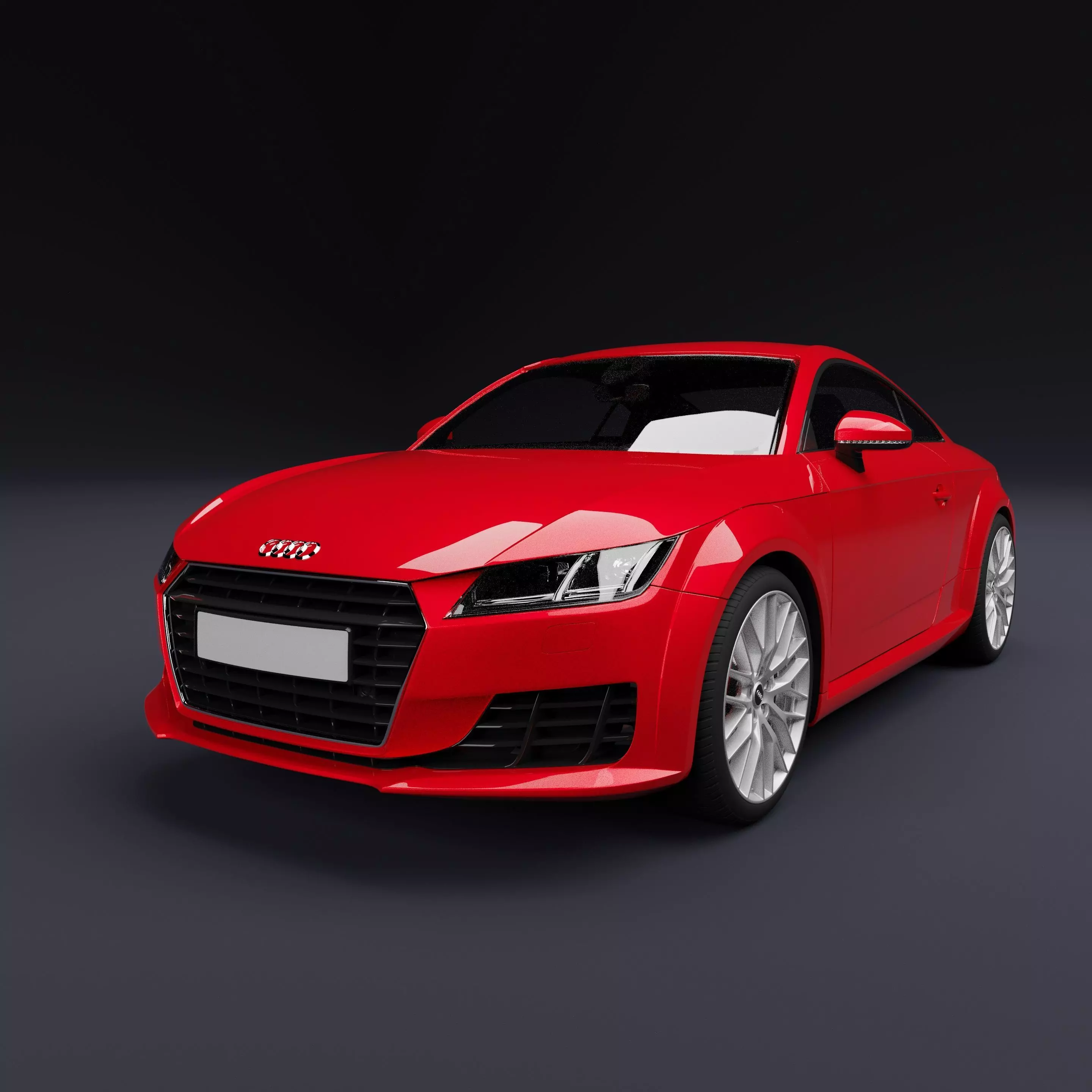 Audi TT Red Metallic 3D model