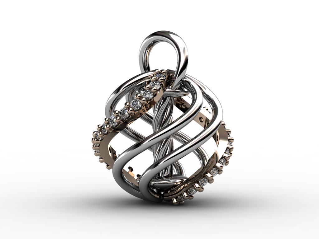 Ball Pendant 3D print model_3