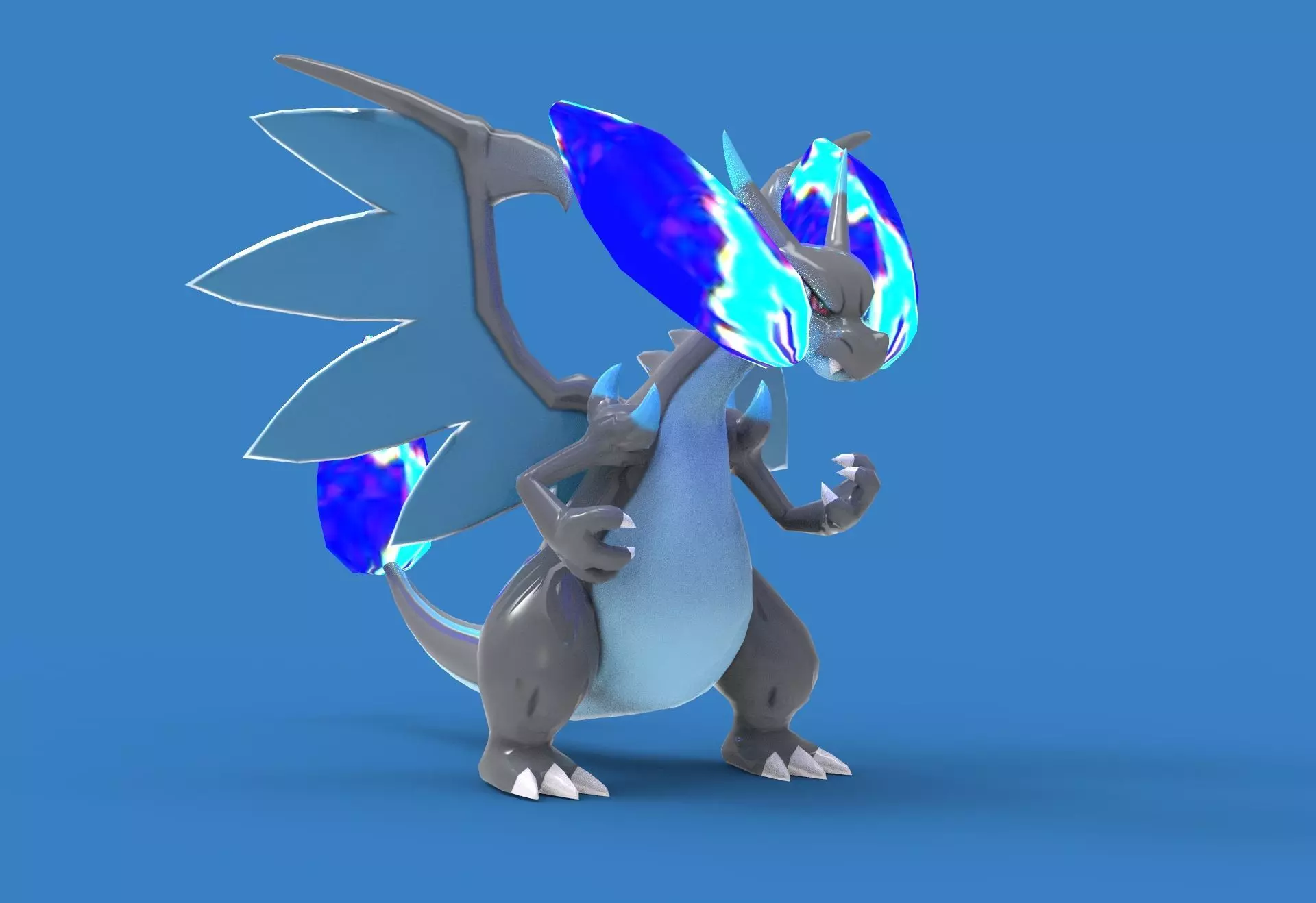 Charizard Mega X Low-poly 3D model