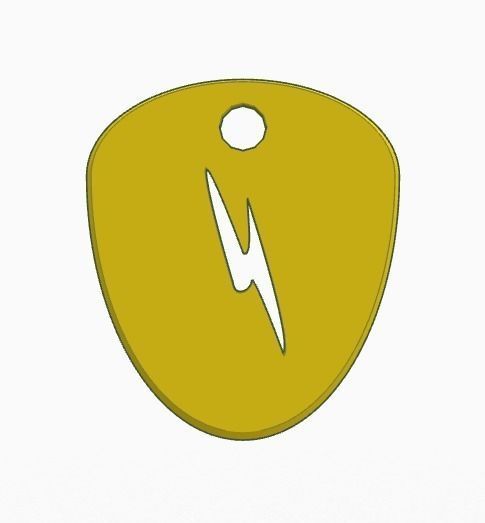GUITAR PICK TRUNDERBOLT 080 mm 3D print model