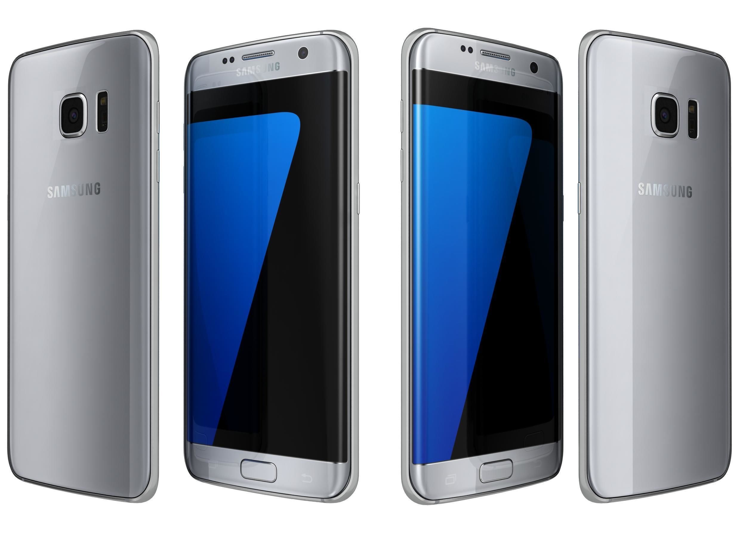 Samsung Galaxy S7 Edge Silver 3D model_1