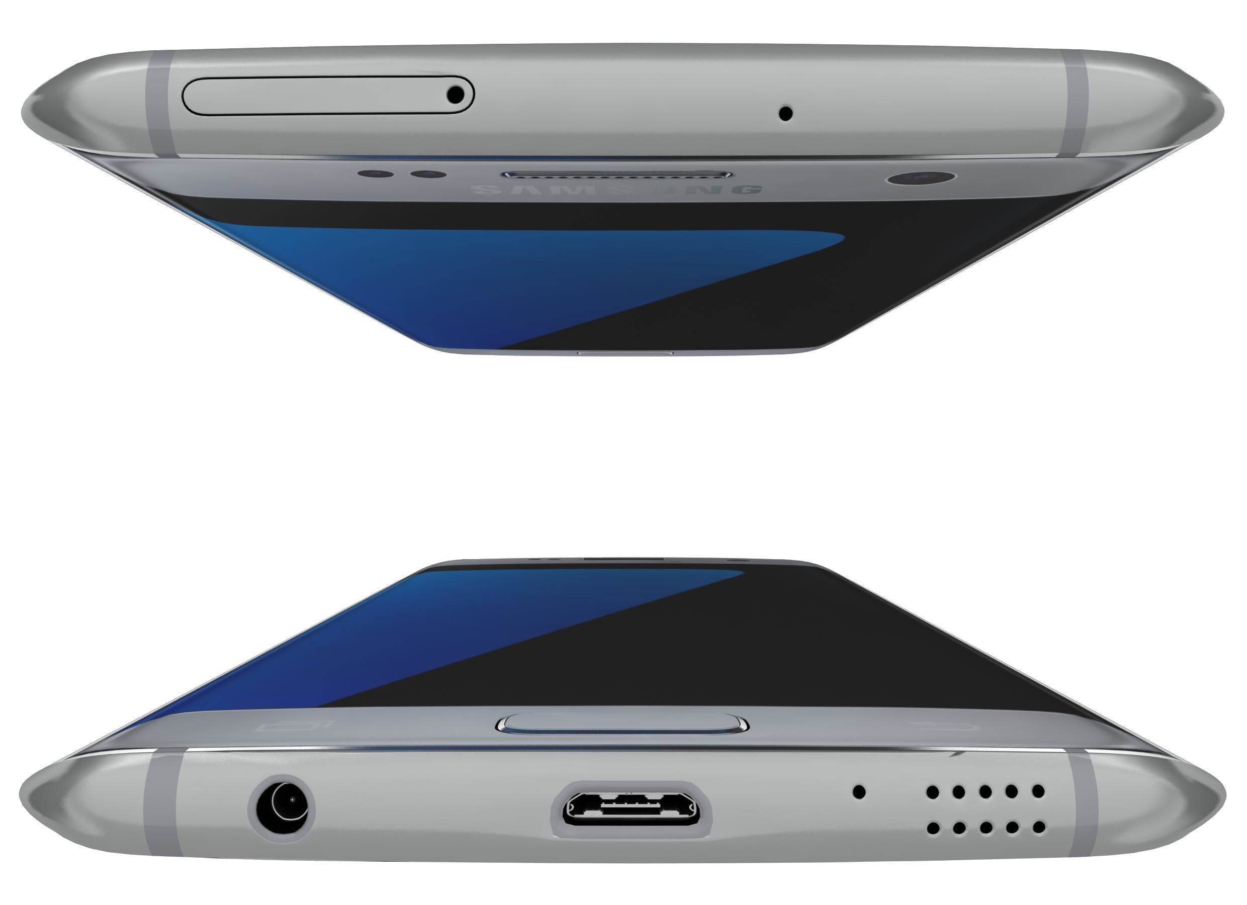 Samsung Galaxy S7 Edge Silver 3D model_3