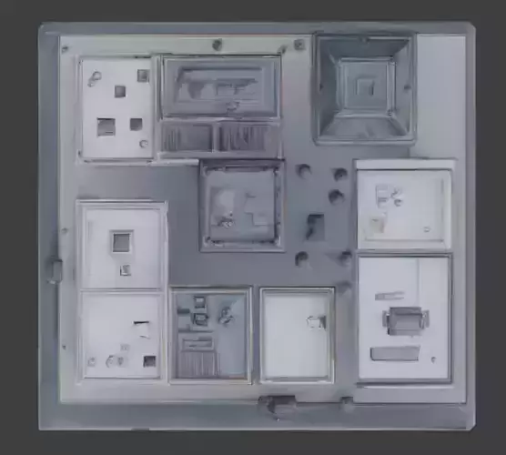 Modular Urban Building Kit 3D Models Low-poly 3D model 6