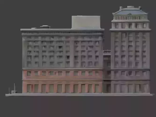 Modular Urban Building Kit 3D Models Low-poly 3D model 5
