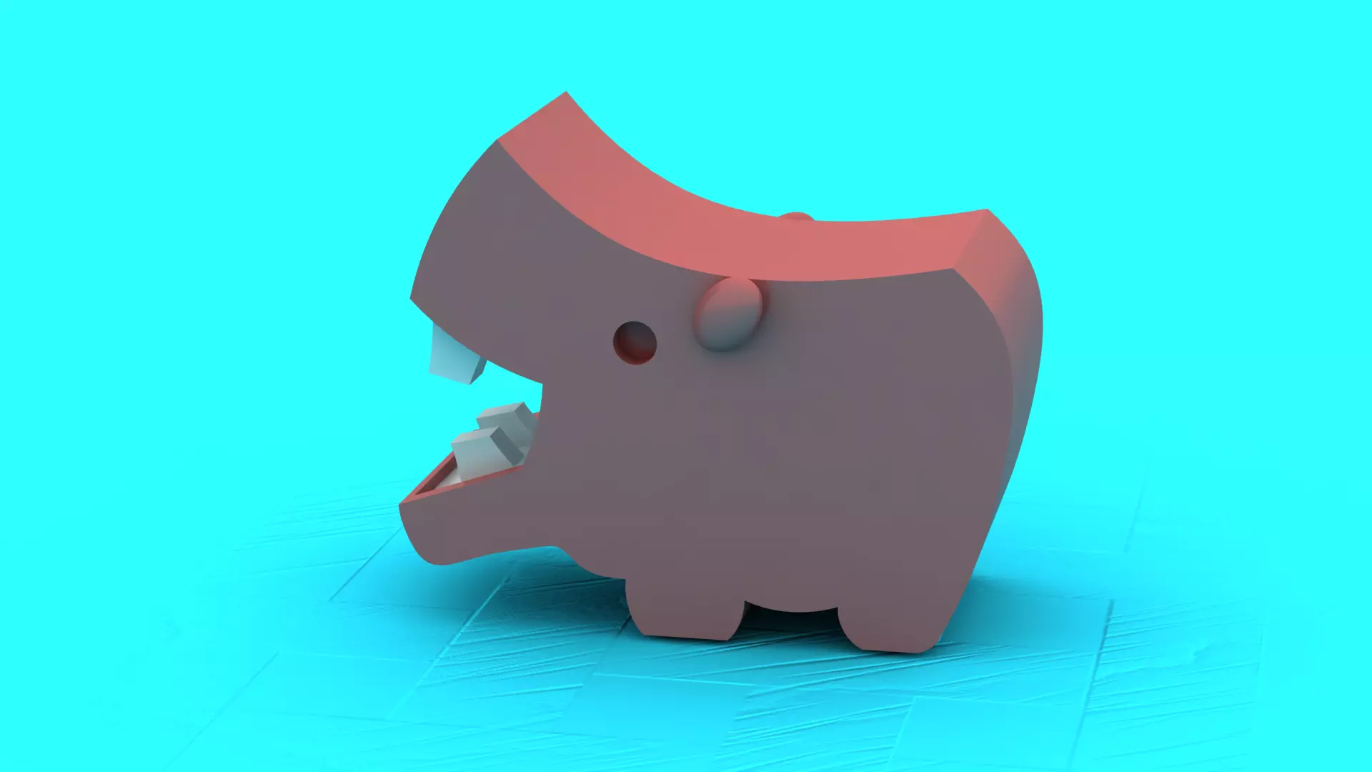 Cute Chibi Hippo Toy 3D Printable Cartoon Animal Model 3D print model