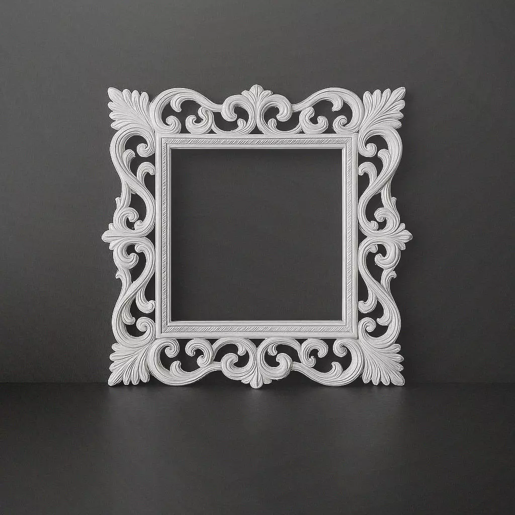 Baroque Ornate Square Frame 3D print model
