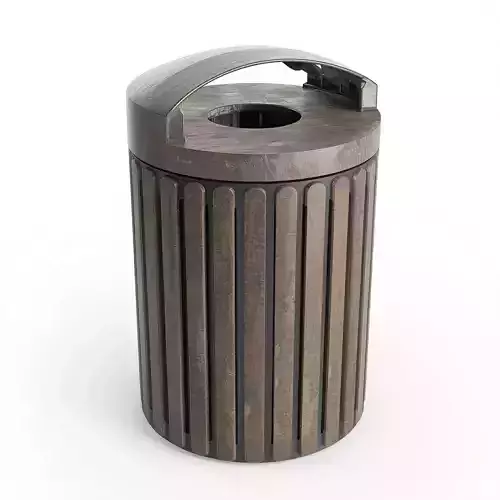 Urban Street Trash Bin 3D Model