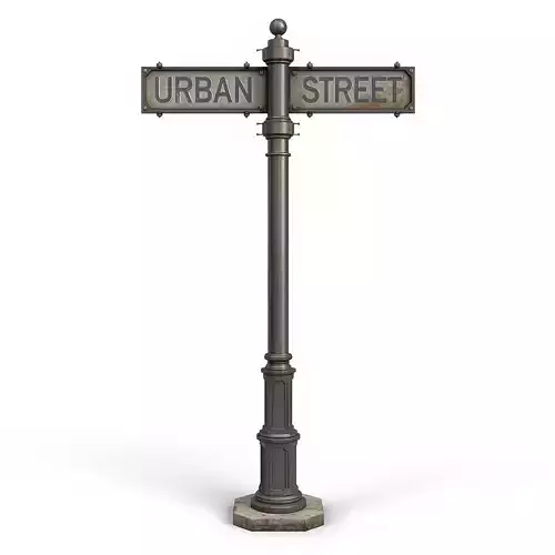 Urban Street Sign 3D Model