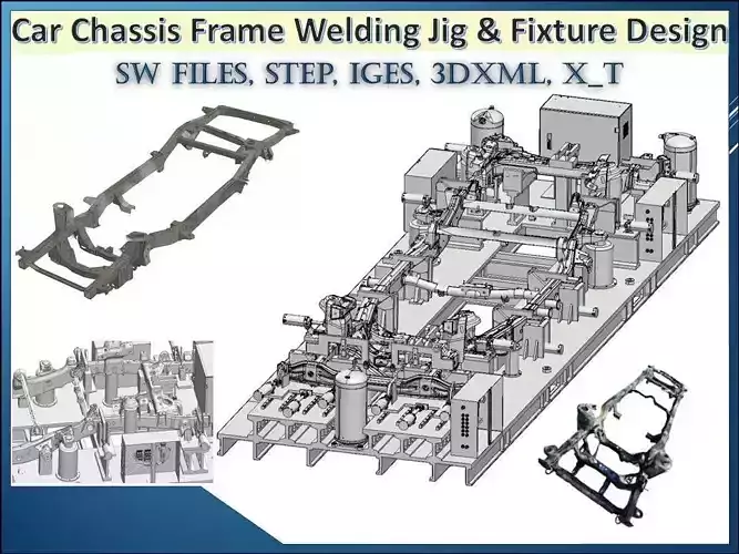 Car Chassis Frame Welding Jig and Fixture Design 3D CAD Model 3D model