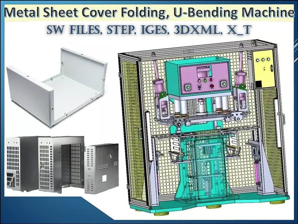 Metal Sheet Cover Folding U-Bending Machine 3D CAD Model 3D model