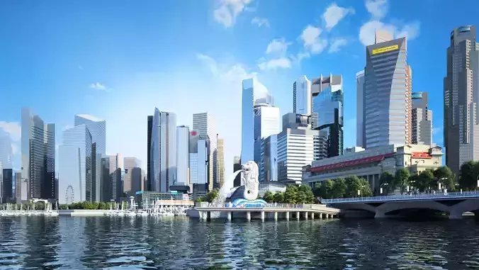 Merlion Park  MerlionPark Singapore 3D model 3