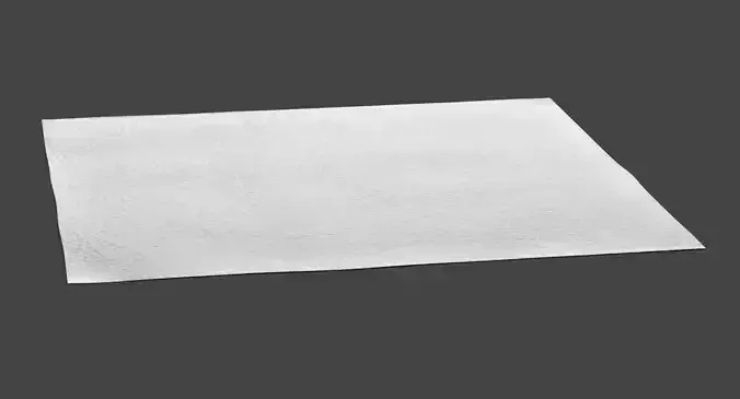 Paper Napkin - Realistic Dining Table Tissue 3D model 5