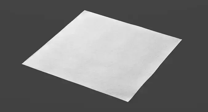 Paper Napkin - Realistic Dining Table Tissue 3D model 3