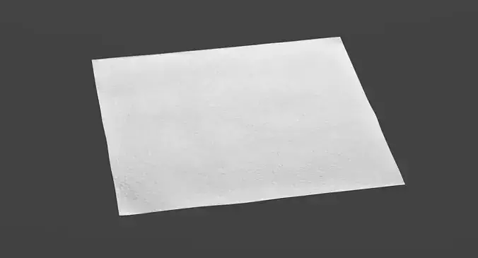 Paper Napkin - Realistic Dining Table Tissue 3D model 4